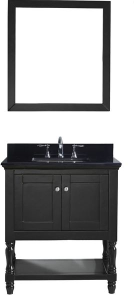 dark wood vanity bathroom Virtu Bathroom Vanity Set Dark Transitional