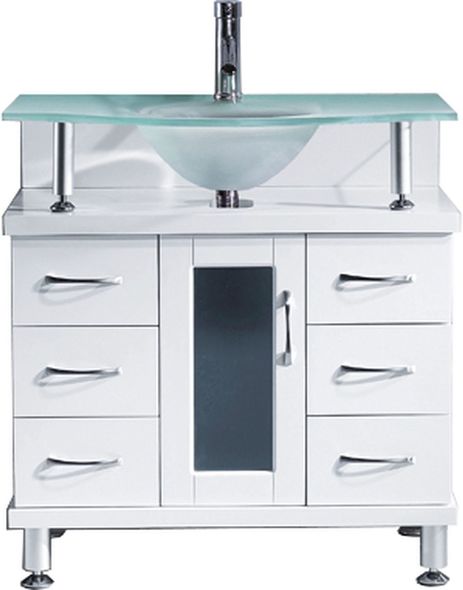 one piece sink and countertop Virtu Bathroom Vanity Set Light Modern