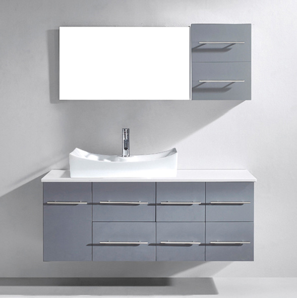oak vanity sink Virtu Bathroom Vanity Set Medium Modern