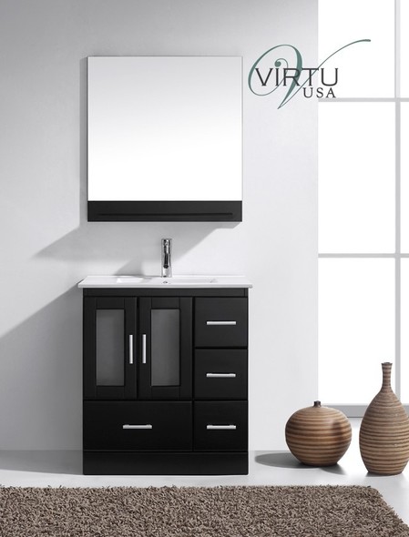 40 bathroom vanity with top Virtu Bathroom Vanity Set Dark Modern