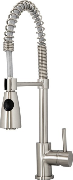 bathroom faucet one piece Virtu Kitchen Faucet Brushed Nickel Spring Sprout