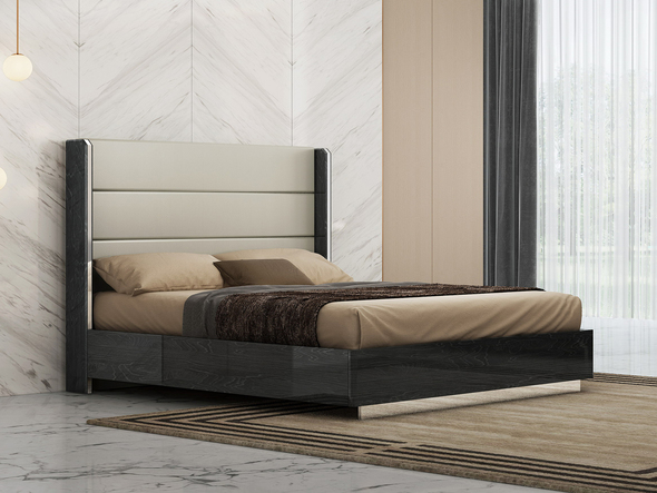 cheap king bed frame with headboard WhiteLine Bedroom