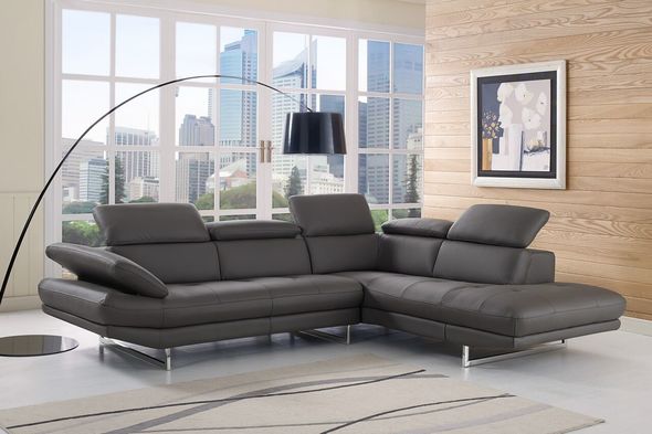 brown leather sectionals WhiteLine Living
