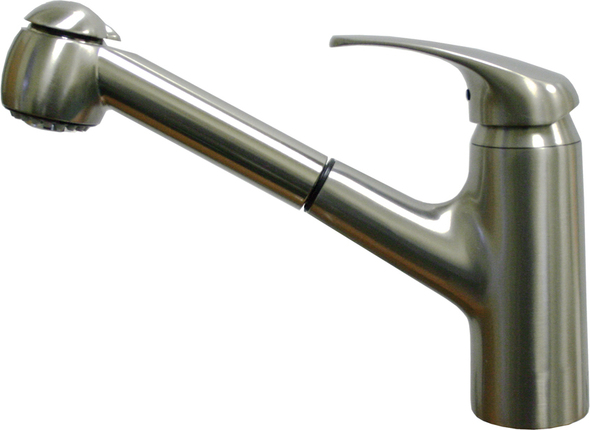 kitchen sink faucets with pull out spray Whitehaus Faucet Brushed Nickel