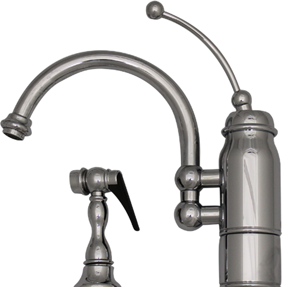 kitchen sink faucet with waterfall Whitehaus Faucet Polished Chrome