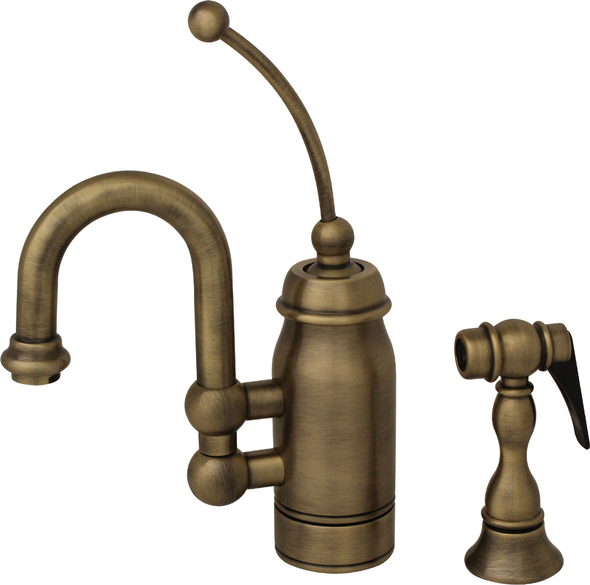 lever kitchen faucet Whitehaus Faucet Antique Brass