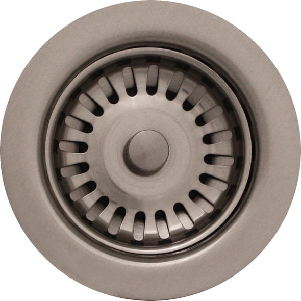 sink stopper cover Whitehaus Basket Strainer Sink Drains and Strainers Brushed Nickel