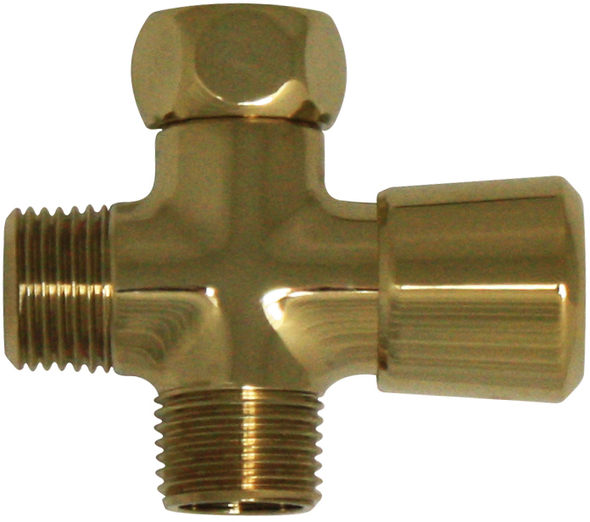 3 handle tub valve Whitehaus Shower Diverter Polished Brass