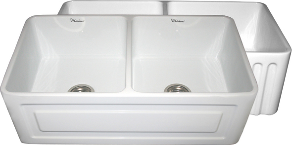 undermount double sink for 30 inch cabinet Whitehaus Sink White