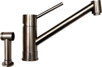 brushed steel kitchen faucet Whitehaus Faucet Solid Stainless Steel
