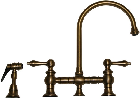 polished sink Whitehaus Faucet  Antique Brass