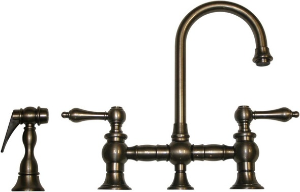 oil rubbed bronze kitchen faucet with side sprayer Whitehaus Faucet  Pewter