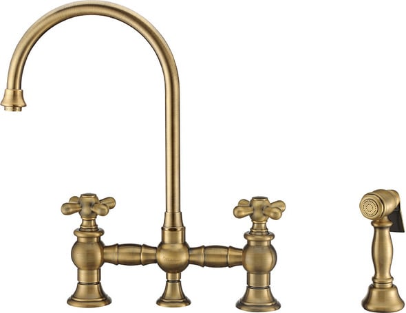 spring sink faucet Whitehaus Faucet  Kitchen Faucets Antique Brass