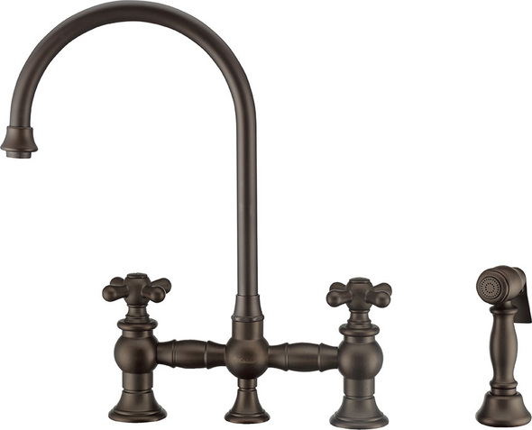 metal kitchen sink sprayer Whitehaus Faucet  Kitchen Faucets Oil Rubbed Bronze