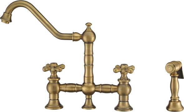 types of taps for kitchen sink Whitehaus Faucet Kitchen Faucets Antique Brass