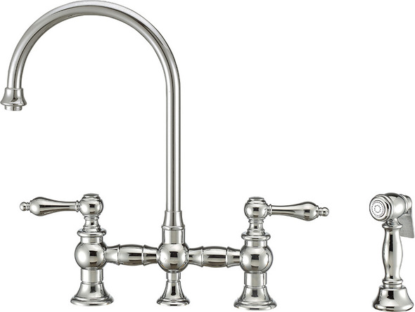 stainless sink with gold faucet Whitehaus Faucet  Kitchen Faucets Polished Chrome