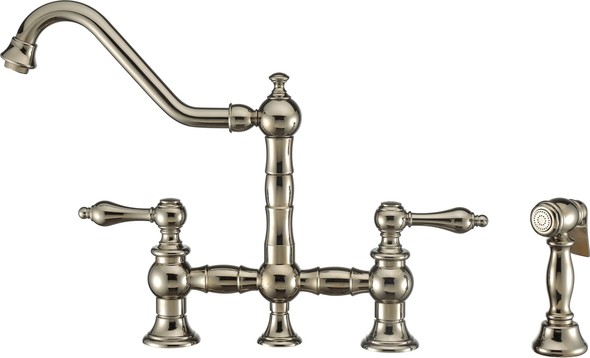 stainless and black kitchen faucet Whitehaus Faucet Polished Nickel