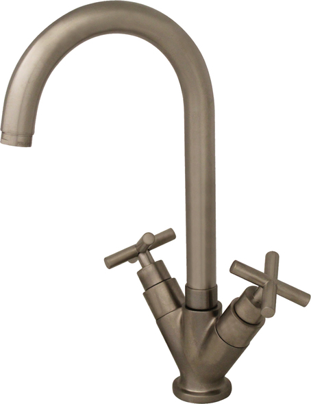 single lever kitchen faucet Whitehaus Faucet Brushed Nickel