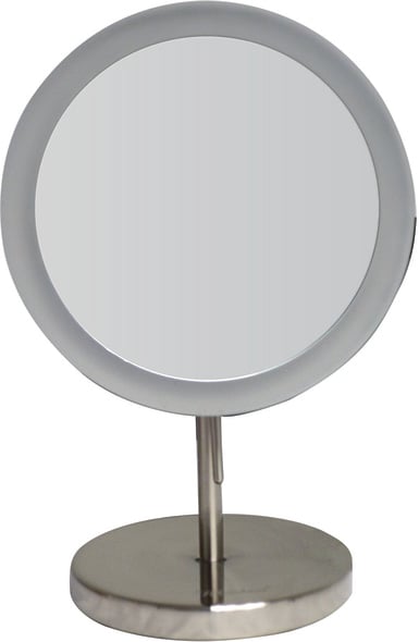 discount vanity mirrors Whitehaus Mirror Bathroom Mirrors Brushed Nickel