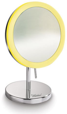 wall mounted bathroom mirror Whitehaus Mirror Polished Chrome