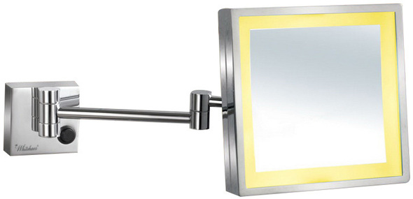 bathroom cupboard with mirror and light Whitehaus Mirror Bathroom Mirrors Polished Chrome