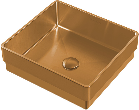 bathroom vanity with almond sink Whitehaus Sink Copper