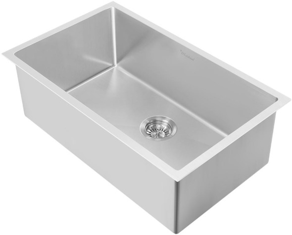 deep single bowl stainless steel kitchen sinks Whitehaus Sink Brushed Stainless Steel