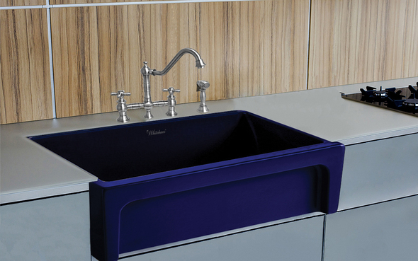 basin sink bowl Whitehaus Sink Single Bowl Sinks Sapphire Blue
