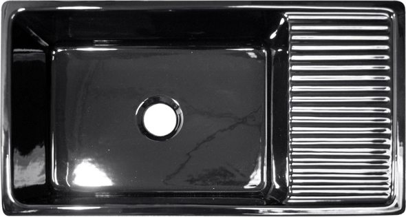 composite single sink Whitehaus Sink Black
