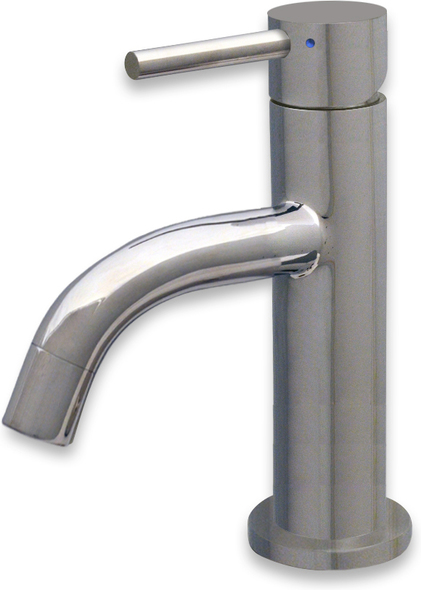 modern bathroom single vanity Whitehaus Faucet Polished Stainless Steel