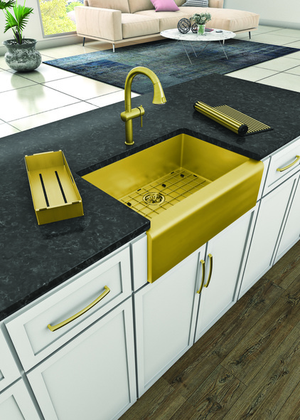 colored sinks for kitchen Whitehaus Faucet  Brass