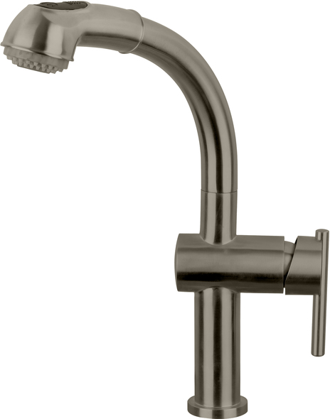 black pull out faucet Whitehaus Faucet Brushed Stainless Steel