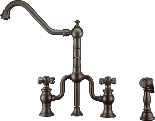 brushed nickel pull down kitchen faucet Whitehaus Faucet  Oil Rubbed Bronze