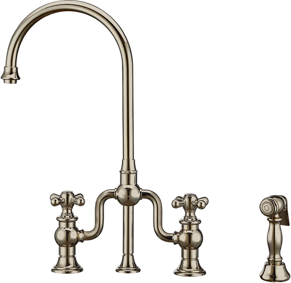 kitchen taps and mixers Whitehaus Faucet  Polished Nickel