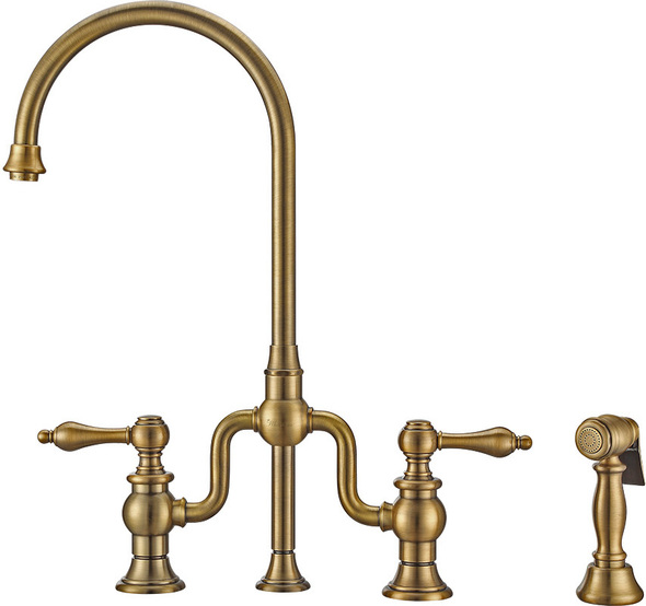 stainless steel single Whitehaus Faucet  Antique Brass