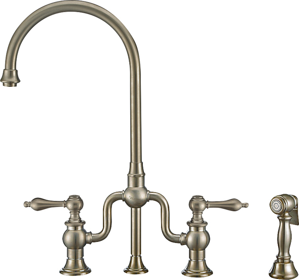 stainless steel kitchen sinks and taps Whitehaus Faucet  Brushed Nickel