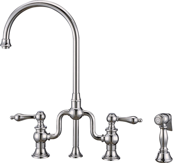 steel undermount sink Whitehaus Faucet  Polished Chrome