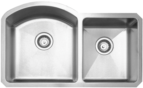 ss kitchen sinks Whitehaus Sink Double Bowl Sinks Brushed Stainless Steel