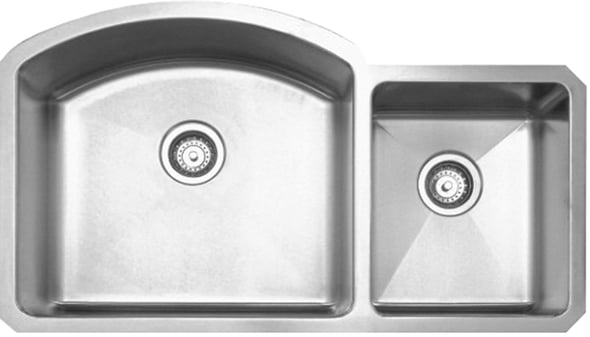 black apron kitchen sink Whitehaus Sink Double Bowl Sinks Brushed Stainless Steel