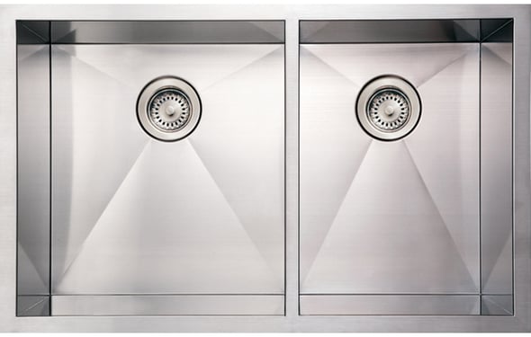 undermount sink how to Whitehaus Sink Double Bowl Sinks Brushed Stainless Steel