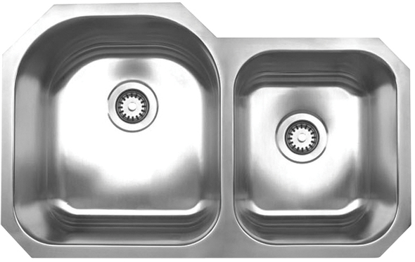 dual stainless sink Whitehaus Sink Brushed Stainless Steel