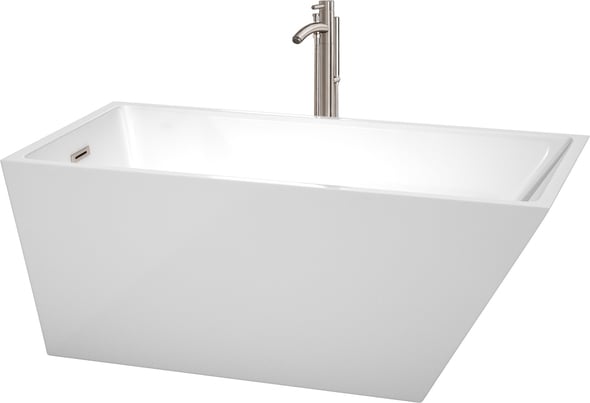jacuzzi bathroom ideas Wyndham Freestanding Bathtub White