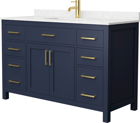 farmhouse bathroom cabinet Wyndham Vanity Set Dark Blue Modern