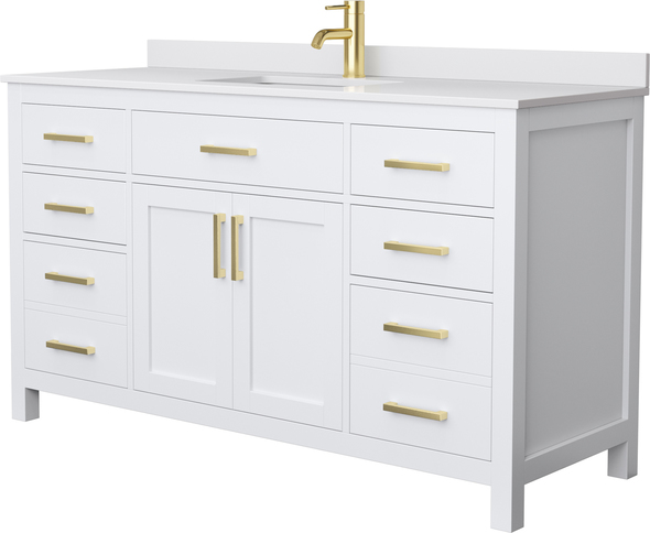 60 inch bathroom cabinet Wyndham Vanity Set White Modern