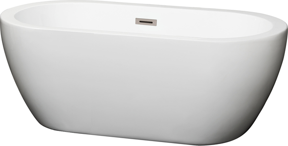 60 inch bathtub Wyndham Freestanding Bathtub White