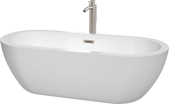 1 piece tub Wyndham Freestanding Bathtub White