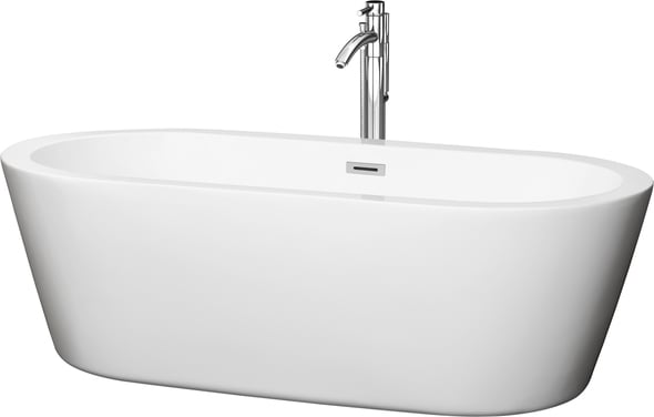 60x32 tub surround Wyndham Freestanding Bathtub White