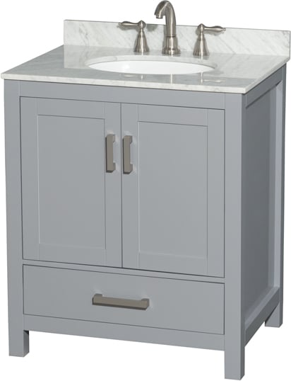 antique vanity unit with basin Wyndham Vanity Set Gray Modern