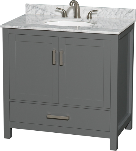 small sink cupboard Wyndham Vanity Set Dark Gray Modern