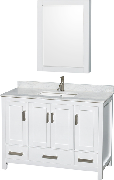 bathroom vanity 60 inch double sink Wyndham Vanity Set White Modern